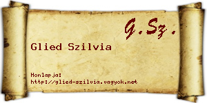 Glied Szilvia névjegykártya